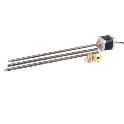 Mikro Hibrit Lineer Step Motor Aktüatörleri 400mm Vidalı 3d Yazıcı Nema 17 Tr8